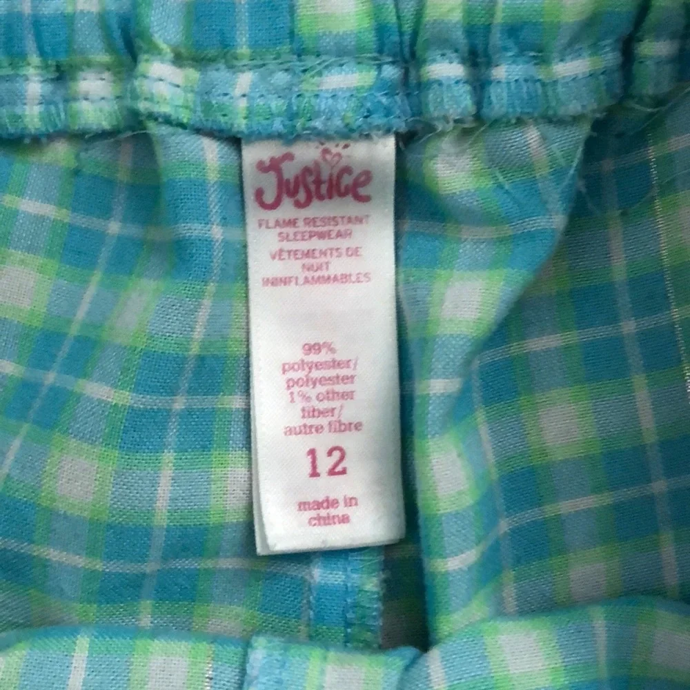 Justice EUC girls plaid shorts - size 12